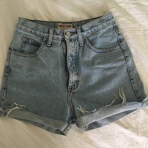 Size 28, Vintage Guess Jeans denim cutoff shorts